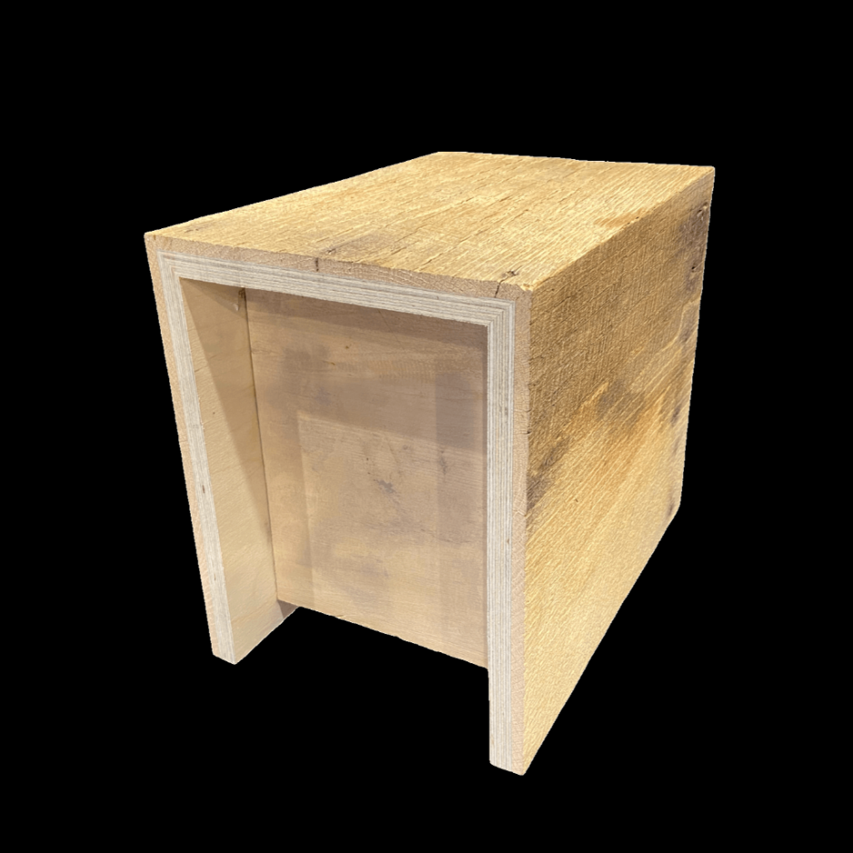 Rough Sawn Reclaimed Barn Wood Box Beam Construction