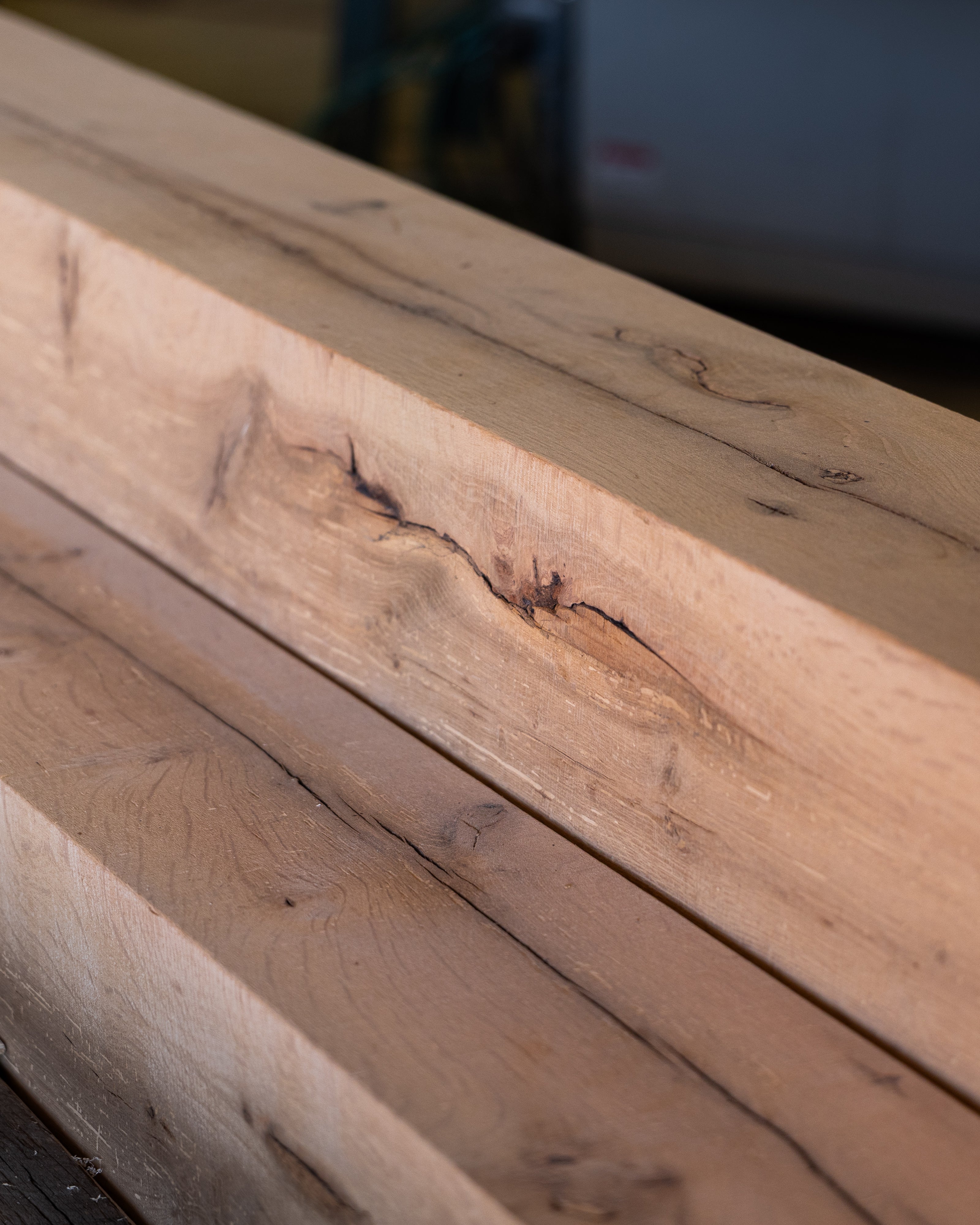 Hand Crafted Resawn Oak Box Beams. 