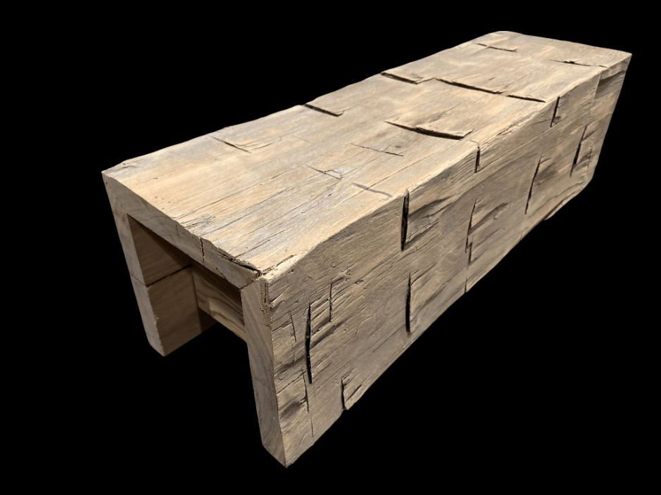 Hand Hewn Reclaimed Barn Wood Box Beam.