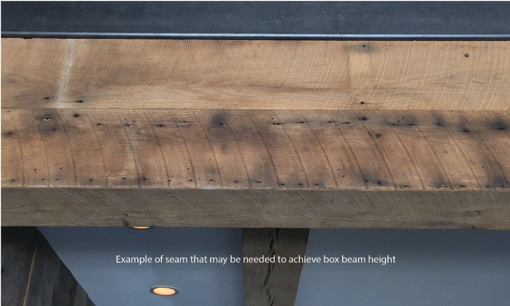 Example of a seam that may be needed to achieve box beam height