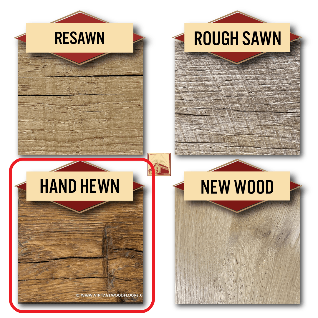 What kinds of reclaimed wood is used for ceiling box beams