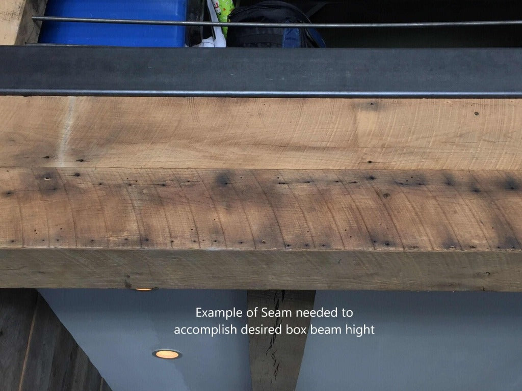 European White Oak Box Beams for Ceilings Height Seam