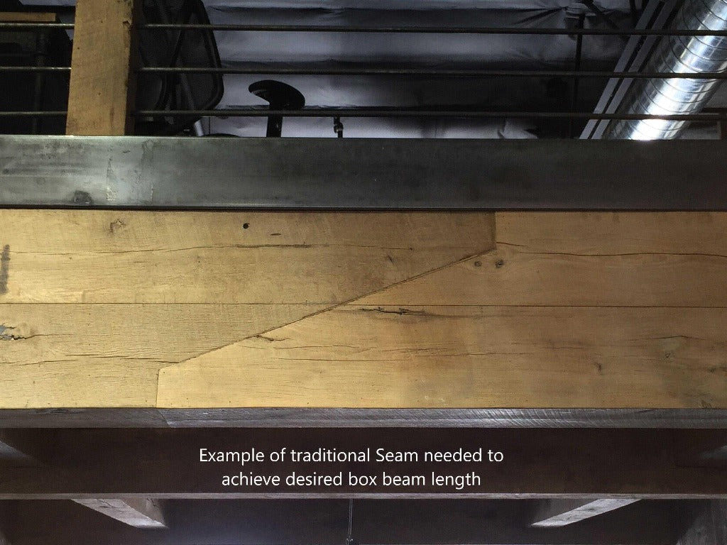 European White Oak Box Beams for Ceilings Scarf Length Seam