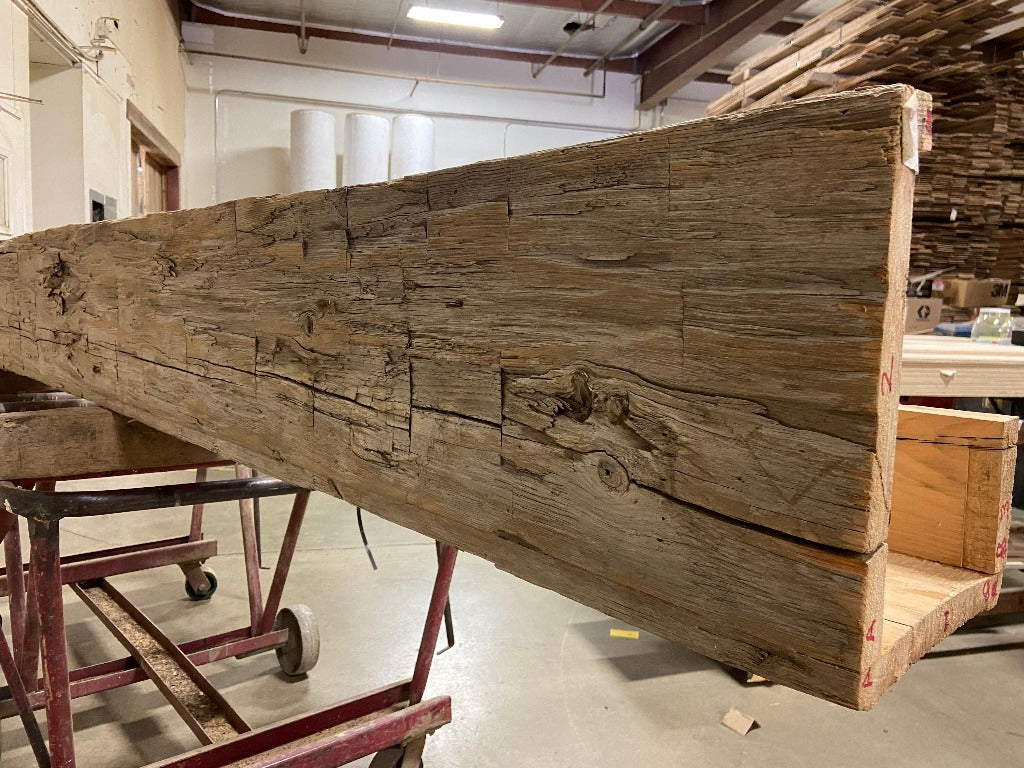 Reclaimed Barn Wood Hand Hewn Box Beam Construction