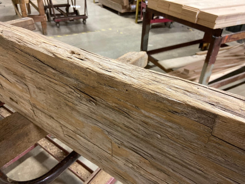Reclaimed Hand Hewn Box Beam Color and Patina
