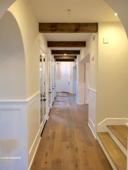 Reclaimed Rough Sawn Barn Wood Box Beams for Hallway Ceilings Ideas